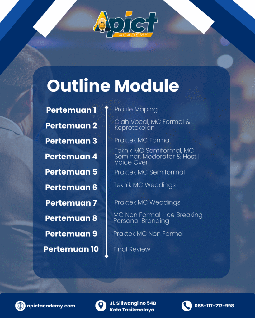 modul kelas MC di Apict Academy